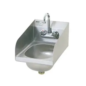 Eagle Group Wall Mount Stainless Steel Hand Sink w/ Side Splashes - HSAN-10-F-LRS-1X