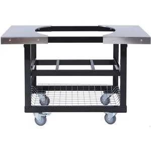 Primo Grills & Smokers Cart with Stainless Side Tables for Oval 300 Ceramic Smoker - PG00370