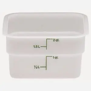 Cambro Square Storage Container White 2qt - 2SFSP148