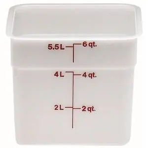 Cambro Square Storage Container White 6qt - 6SFSP148