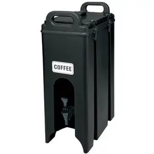 Cambro Camtainer Black 5 Gallon Beverage Dispenser - 500LCD110