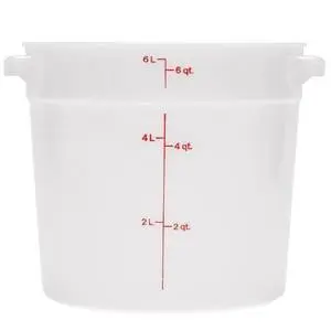 Cambro White 6 Qt Round Storage Container - RFS6148