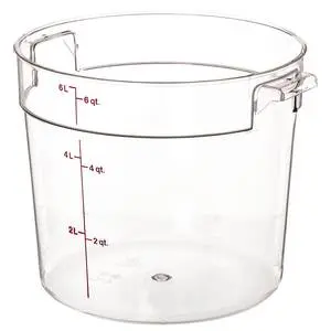 Cambro Round Storage Container Clear 6qt - RFSCW6135