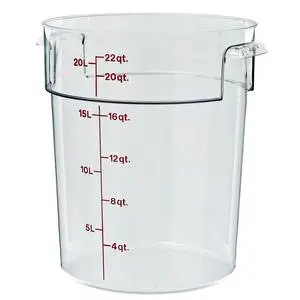 Cambro Clear 22 Qt Camwear Round Storage Container - RFSCW22135