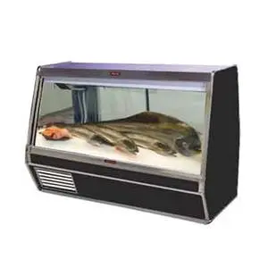 50" Single Duty Refrigerated Fish/Poultry Display Case Black