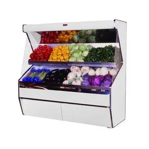 50" Refrigerated Produce Open Display Case Black