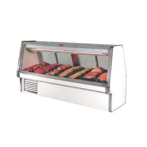 100.5" Refrigerated Red Meat Display Case Double Duty White