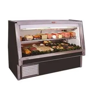 148.5" Refrigerated Deli Meat & Cheese Display Case Black