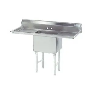 Advance Tabco 1 Compartment Sink 18"x24"x14" Size Bowl 18" Two Drainboards - FC-1-1824-18RL-X