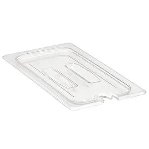 Cambro Camwear 1/3 Size Notched Food Pan Cover With Handle - 30CWCHN135