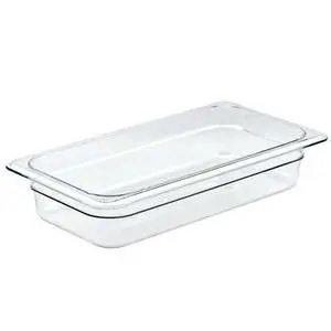 Cambro Camwear 1/3 Size 2.5in Deep Polycarbonate Food Pan - 32CW135