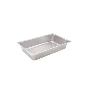 Browne Foodservice 578002 7 Quart Divided Full Size Steam Table Pan  Stainless