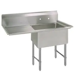 One 24"x24"x14" Compartment Sink Left Drainboard