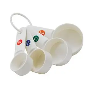 4 Piece Measuring Cup Set Plastic White