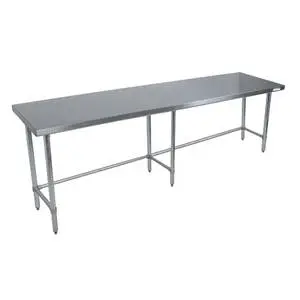 BK Resources 24"x 24" Work Table 18G Stainless Steel Top w/ Open Base - SVTOB-2424