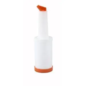 Winco 2qt Orange Bar Drink Mix Pourer - PPB-2O