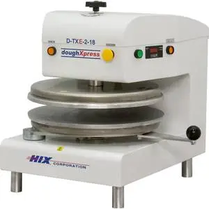 DoughXpress Tortilla/Pizza Dough Press 18" Uncoated Alum. Platens White - D-TXE-2-18-W