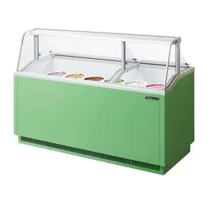 Turbo Air 18.8cf Ice Cream Dipping Cabinet w/ 12-Can Capacity Green - TIDC-70G-N