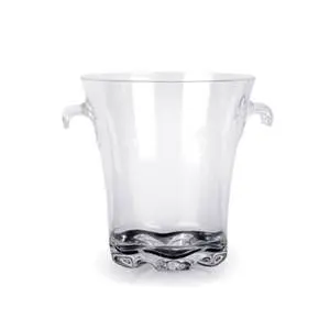 Thunder Group 4 Quart Clear Polycarbonate Ice Bucket with Handles - PLTHBK040C