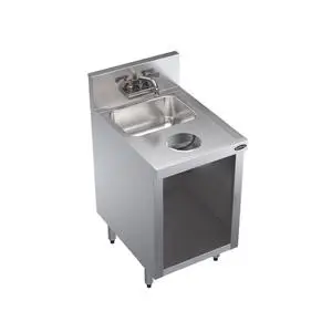 Krowne Metal Royal 1800 Series 18"W Underbar Handsink w/Open Cabinet Base - KR24-S18C