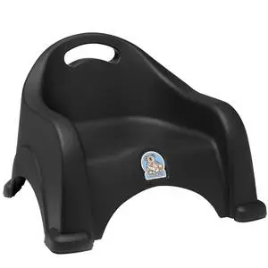 13" Polypropylene Booster Chair w/ Back Strap - Black