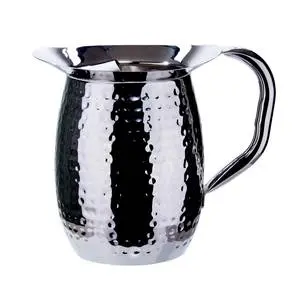 Winco 3qt Deluxe Hammered Stainless Steel Bell Pitcher - WPB-3CH