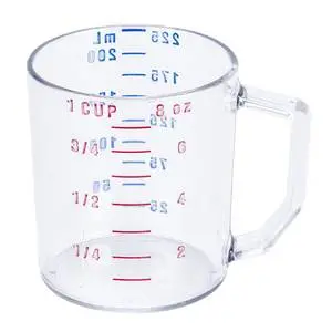 Cambro Camwear 1 Cup Clear Polycarbonate Measuring Cup - 25MCCW135