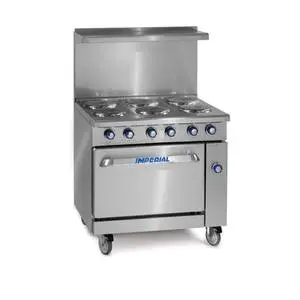 Imperial 36" Electric 6 Burner Range with Standard oven 240v 1 phase - IR-6-E-240V-1PH