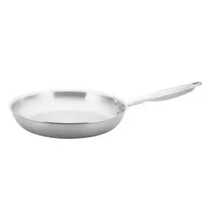 Winco 10in Tri-Gen Natural Finish Stainless Steel Fry Pan - TGFP-10