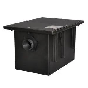 BK Resources 50 lb Plastic Grease Trap Interceptor 25 Gallons Per Minute - PGT-50