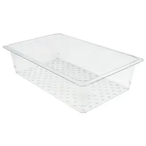 Cambro Camwear Full-Size Food Pan Colander 5" Deep Polycarbonate - 15CLRCW135