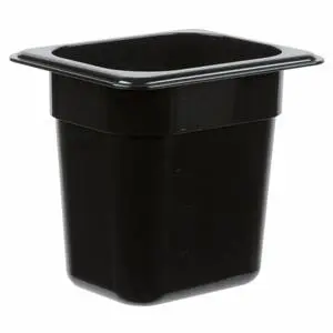 Cambro 1/6 size 6in deep Storage Container Black - 66CW110