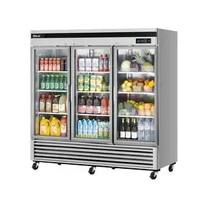 Super Deluxe 67.02cf Reach-In 3 Glass Door Commercial Cooler