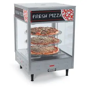 Nemco Rotating Pizza Merchandiser w/ Three 18in Racks - 6451
