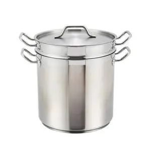 20 Quart Stainless Steel Induction Double Boiler w/ Lid