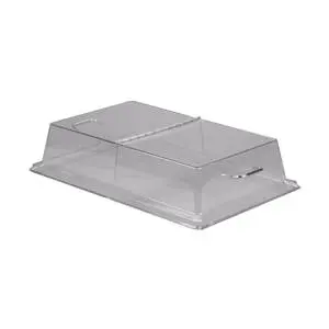 Cambro Camwear Clear Polycarbonate Rectangular Hinged Cover - RD1220CWH135