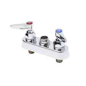 T&S Brass 8" Deck Mount Workboard Faucet w/ Spring Checks - B-1120-XS-LN