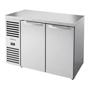 True 48"W Two-Section Stainless Refrigerated Back Bar Cooler - TBR48-RISZ1-L-S-SS-1