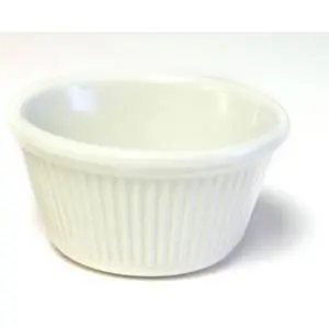 Thunder Group 3oz Melamine White Fluted Ramekin - 1 Doz - ML531B1