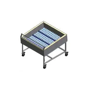 Winholt 48x48x40 Stainless Steel Mobile Insulated Display Table - SSMIT-4848-MLC-SNG-KIT