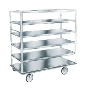 Winholt Three Shelf Stainless Steel Queen Mary Style Banquet Cart - BNQT-3-SS