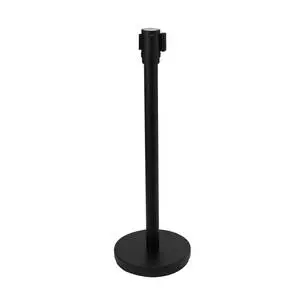 Winco CGS-38K Black Stanchion w/ 6-1/2" Retractable Belt