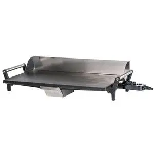 Cadco Electric Commercial Flat Griddle Stainless Portable 21"x12" - PCG-10C