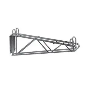 18" Super Erecta Chrome Coated Double Wall Mount Bracket