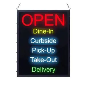 Winco Rectangular LED All-in-one LED Sign w/ Individual Controls - LED-20