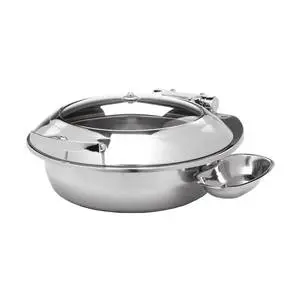 CookTek 6.5 Liter Glass Lid Stainless Steel Induction Chafing Dish - 301311