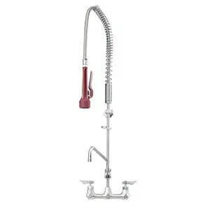 Krowne Metal Diamond Series Pre-Rinse Wall Mount Faucet w/ 12" Spout - DX-109