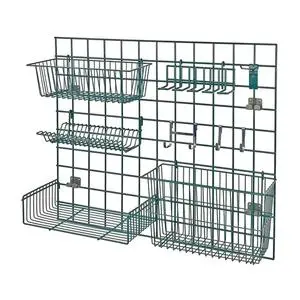 Quantum Food Service 36" Light Duty Green Epoxy Coated Grid Task Station Kit - SGK-3036-1P