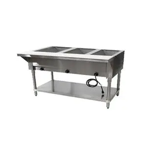 Falcon Food Service 46" 3 Well Steam Table With Undershelf - Natural Gas - HFT-3-NG