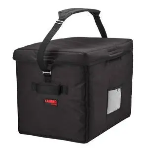 Cambro GoBag 21" Black Stadium Insulated Food Delivery Bag - GBD211517110